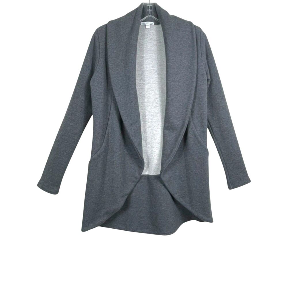 James Perse Gray French Terry Shawl Collar Cardigan Jacket Size Small